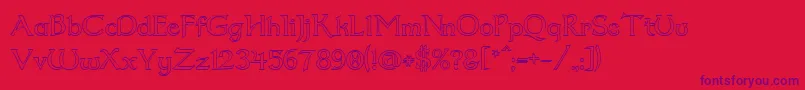 Dum2out Font – Purple Fonts on Red Background