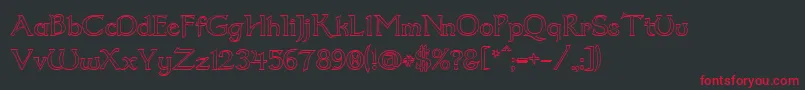 Dum2out Font – Red Fonts on Black Background