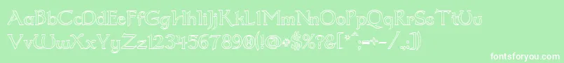 Dum2out Font – White Fonts on Green Background