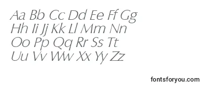 ColumbiaserialXlightItalic Font