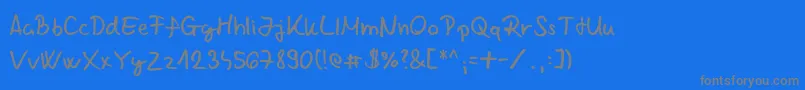 Chabinho2008V2-Schriftart – Graue Schriften auf blauem Hintergrund