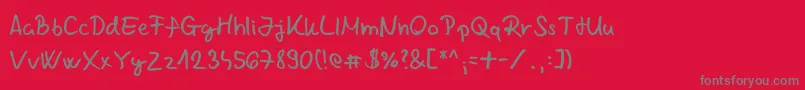 Chabinho2008V2 Font – Gray Fonts on Red Background
