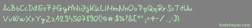 Czcionka Chabinho2008V2 – zielone czcionki na szarym tle