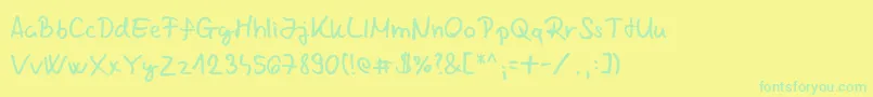 Шрифт Chabinho2008V2 – зелёные шрифты на жёлтом фоне