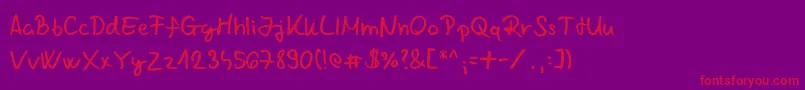 Chabinho2008V2 Font – Red Fonts on Purple Background