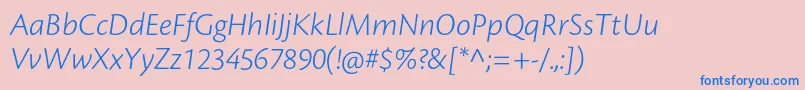 CronosproLtcaptit Font – Blue Fonts on Pink Background