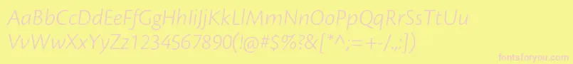 CronosproLtcaptit Font – Pink Fonts on Yellow Background