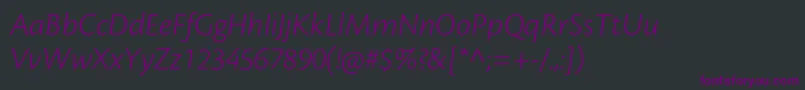 Шрифт CronosproLtcaptit – фиолетовые шрифты на чёрном фоне