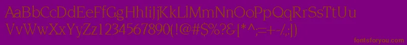 Tridentssk Font – Brown Fonts on Purple Background