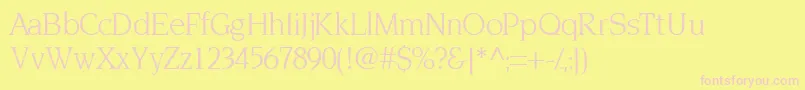 Tridentssk Font – Pink Fonts on Yellow Background