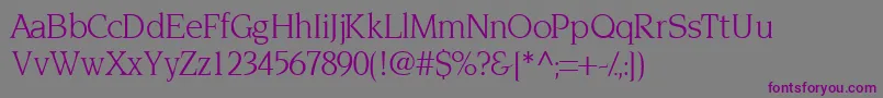 Шрифт Tridentssk – фиолетовые шрифты на сером фоне