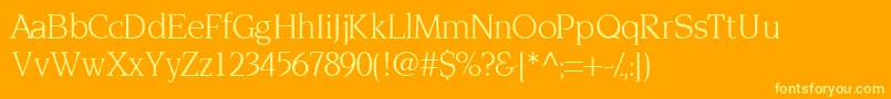 フォントTridentssk – オレンジの背景に黄色の文字