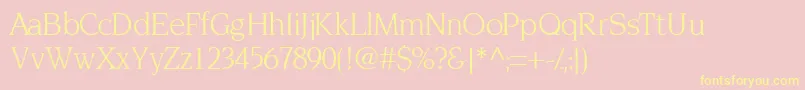 Saiba mais sobre a fonte Tridentssk Fonte Tridentssk – fontes amarelas em um fundo rosa