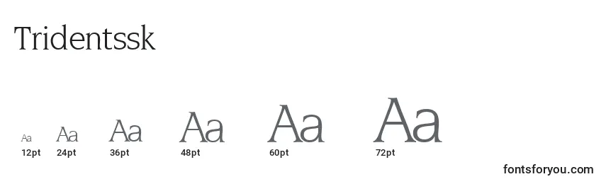 Tridentssk Font Sizes
