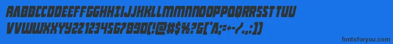 Intergalacticcondital Font – Black Fonts on Blue Background