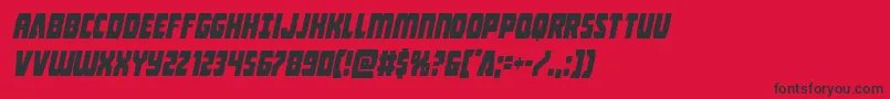 Intergalacticcondital Font – Black Fonts on Red Background