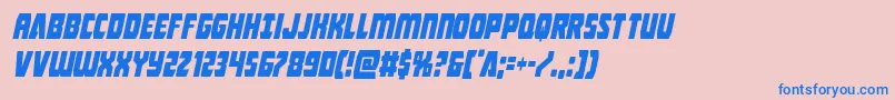 Intergalacticcondital Font – Blue Fonts on Pink Background