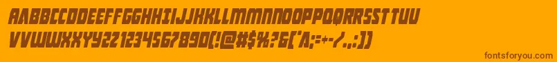 Intergalacticcondital Font – Brown Fonts on Orange Background
