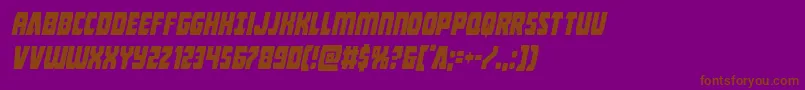 Intergalacticcondital Font – Brown Fonts on Purple Background