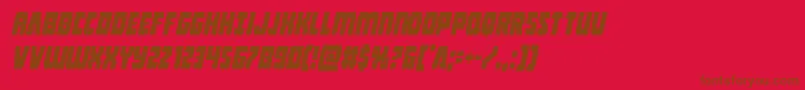 Intergalacticcondital Font – Brown Fonts on Red Background