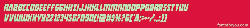 Intergalacticcondital Font – Green Fonts on Red Background