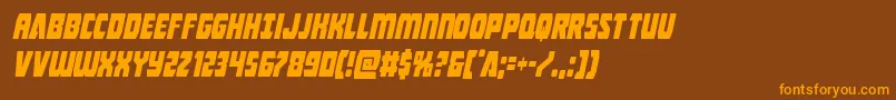 Intergalacticcondital Font – Orange Fonts on Brown Background