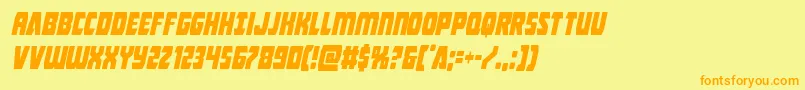 Intergalacticcondital Font – Orange Fonts on Yellow Background
