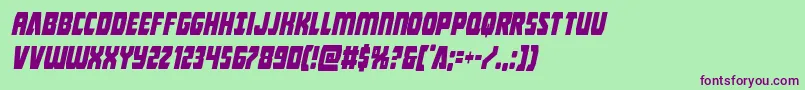 Intergalacticcondital Font – Purple Fonts on Green Background