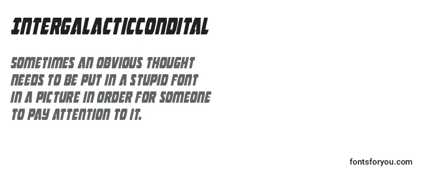 Intergalacticcondital Font