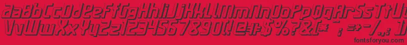 MaassSlicerItalic3D Font – Black Fonts on Red Background