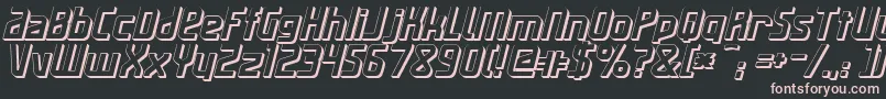 MaassSlicerItalic3D Font – Pink Fonts on Black Background