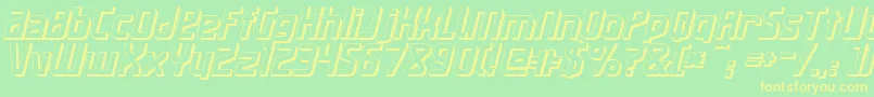 MaassSlicerItalic3D Font – Yellow Fonts on Green Background