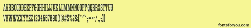Thunderbirddextcon Font – Black Fonts on Yellow Background