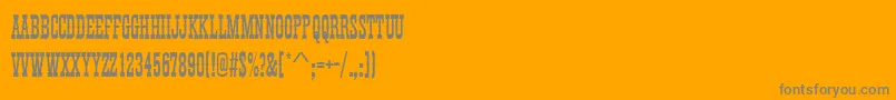 Weitere Informationen zur Thunderbirddextcon-Schriftart Thunderbirddextcon-Schriftart – Graue Schriften auf orangefarbenem Hintergrund