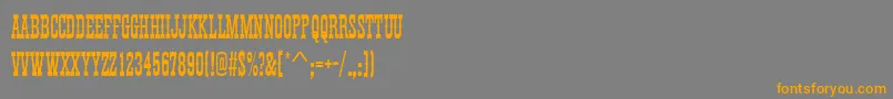 Thunderbirddextcon Font – Orange Fonts on Gray Background