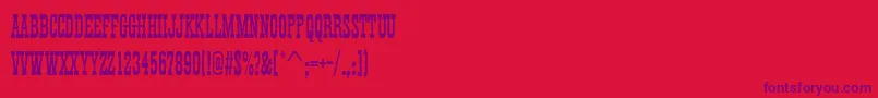 Thunderbirddextcon Font – Purple Fonts on Red Background