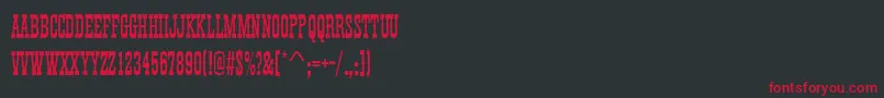 Thunderbirddextcon Font – Red Fonts on Black Background