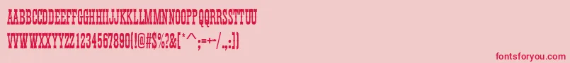 Thunderbirddextcon Font – Red Fonts on Pink Background