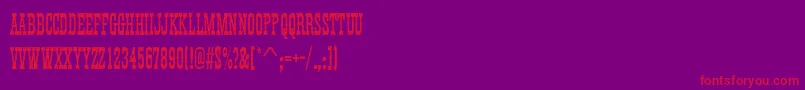 Thunderbirddextcon Font – Red Fonts on Purple Background