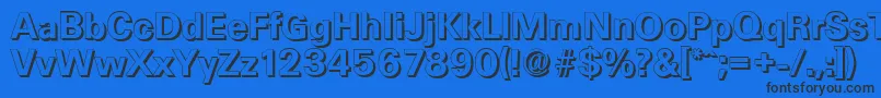 UltimateshadowBold Font – Black Fonts on Blue Background