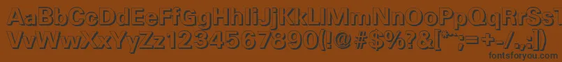 UltimateshadowBold Font – Black Fonts on Brown Background