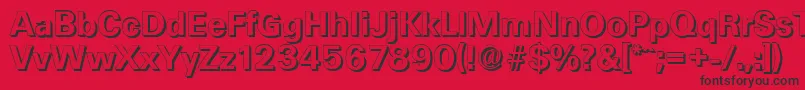 フォントUltimateshadowBold – 赤い背景に黒い文字