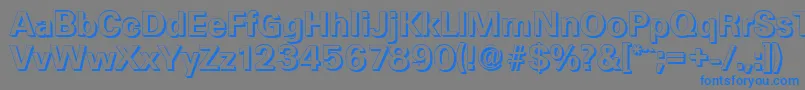 フォントUltimateshadowBold – 灰色の背景に青い文字