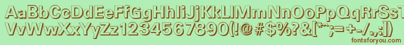 Шрифт UltimateshadowBold – коричневые шрифты на зелёном фоне