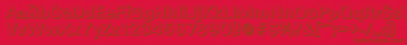 フォントUltimateshadowBold – 赤い背景に茶色の文字