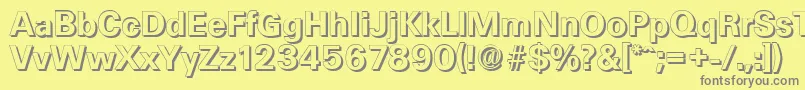 UltimateshadowBold Font – Gray Fonts on Yellow Background