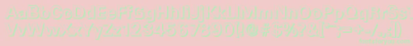 UltimateshadowBold Font – Green Fonts on Pink Background