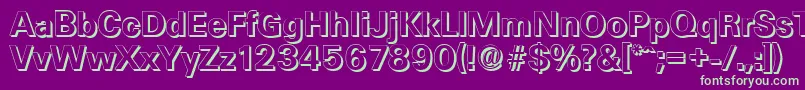 UltimateshadowBold Font – Green Fonts on Purple Background