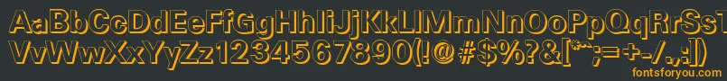 UltimateshadowBold Font – Orange Fonts on Black Background