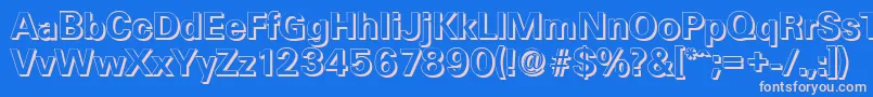 フォントUltimateshadowBold – ピンクの文字、青い背景